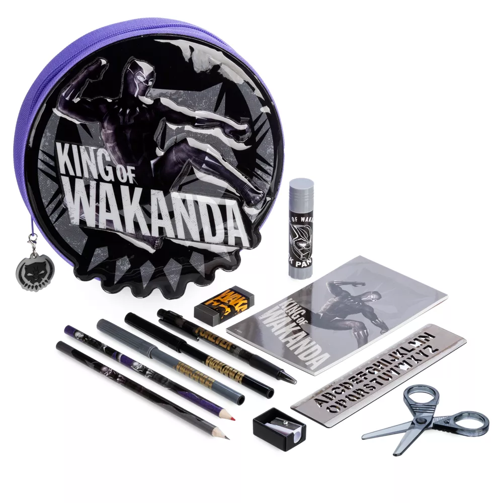 Disney Store Kit De Fournitures Black Panther Zippé